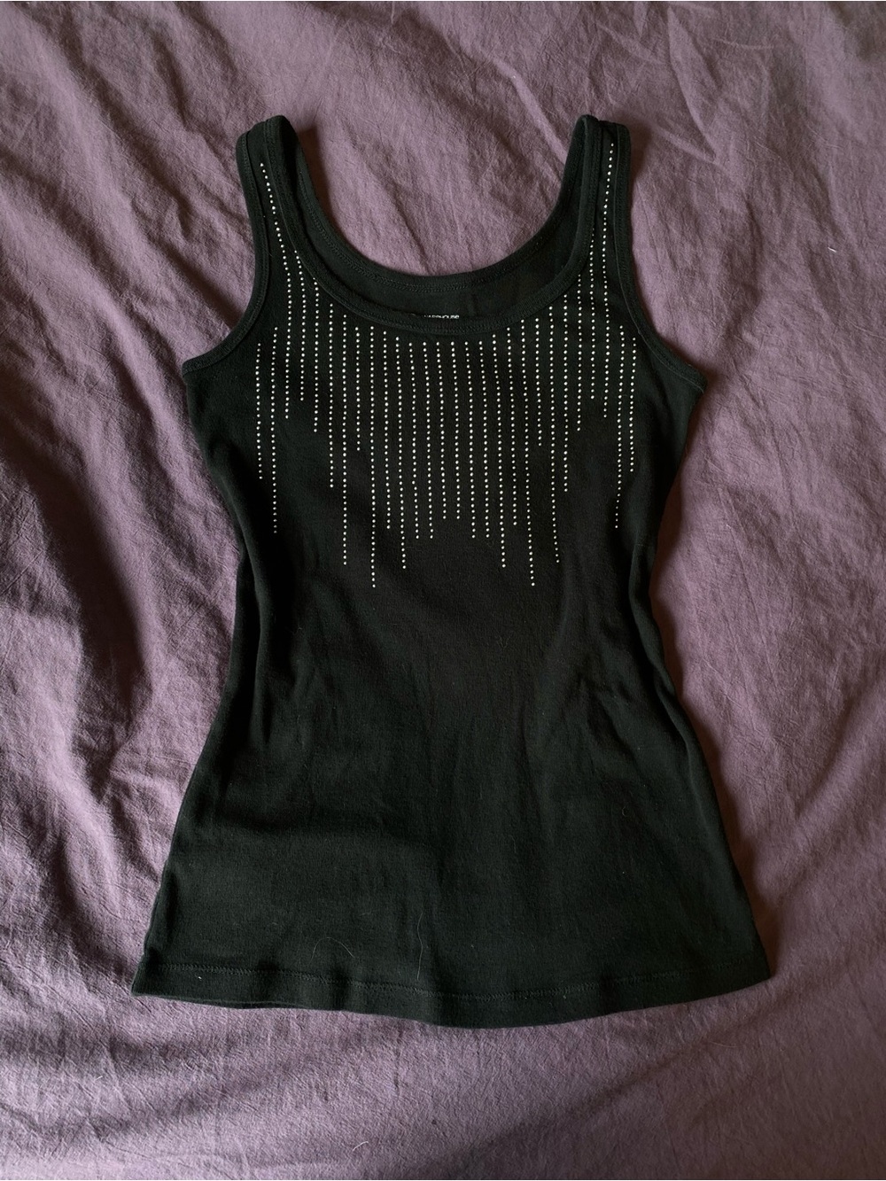 Studded Scoop Neck Tank Top